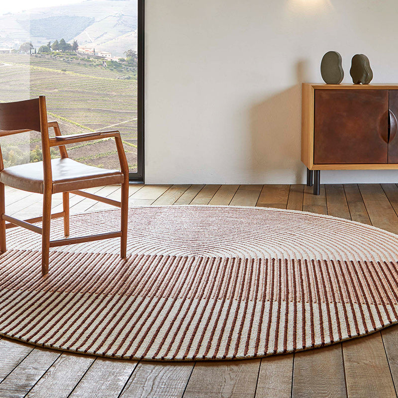 Feblilac Circular Lines Living Room Carpet