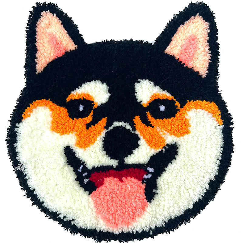 Feblilac Cartoon Dog Head Tufted Cushion - view 4