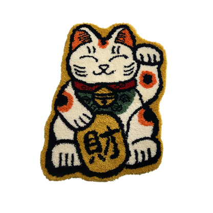 Feblilac Japanese Style Fortune Cat Bathroom Mat 70x93cm - Feblilac® Mat