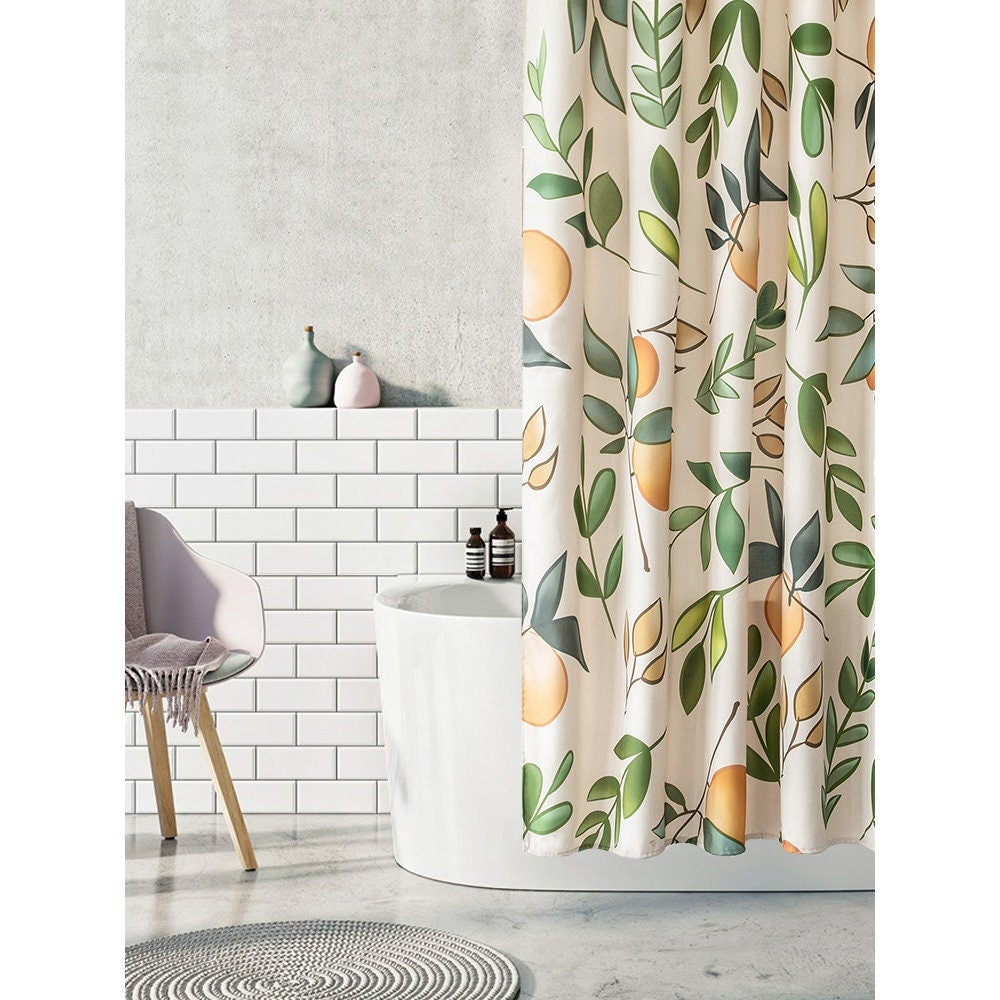 Orange Fruit Pattern Shower Curtain