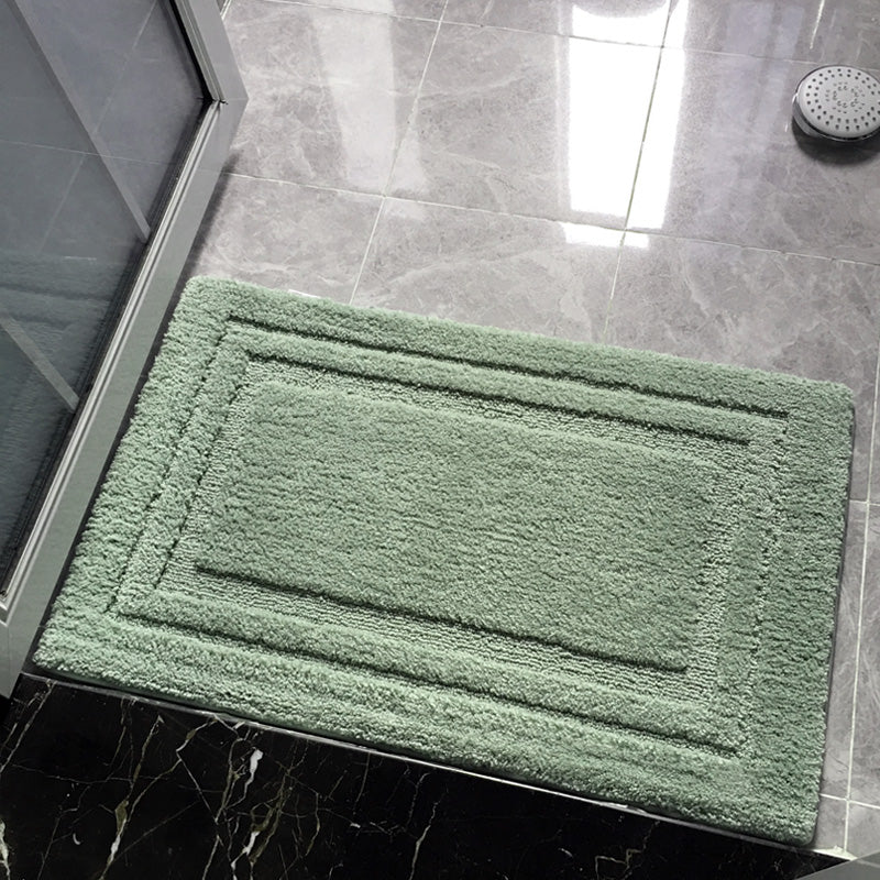 Feblilac Rectangular Simple Solid Memory Foam Tufted Bath Mat