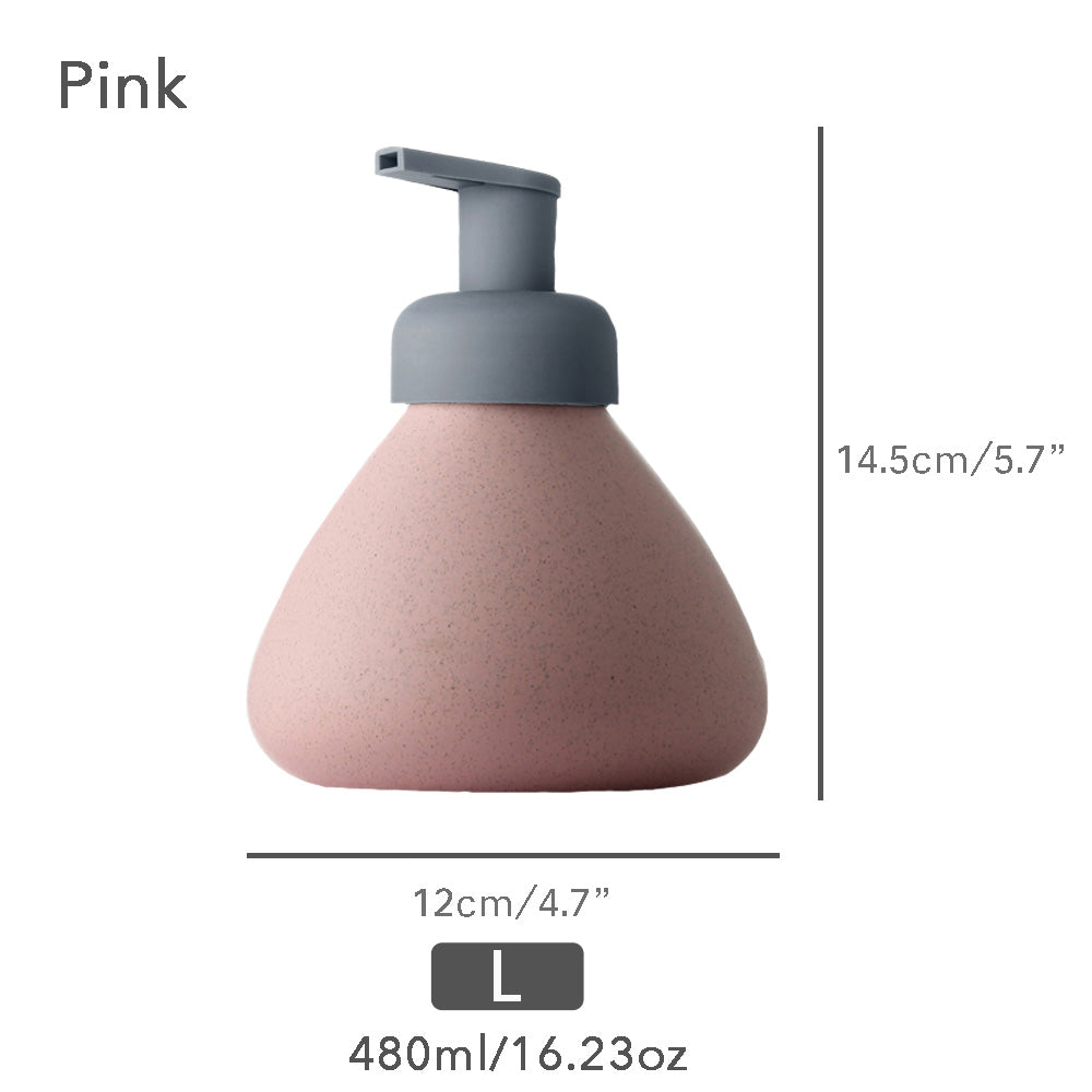 Mint Ceramic Soap Dispenser, Foaming Pump Bathroom Bottle, Simple Design, Refillable Reusable Lotion Pump for Bathroom Kitchen, 480ml/16.28oz