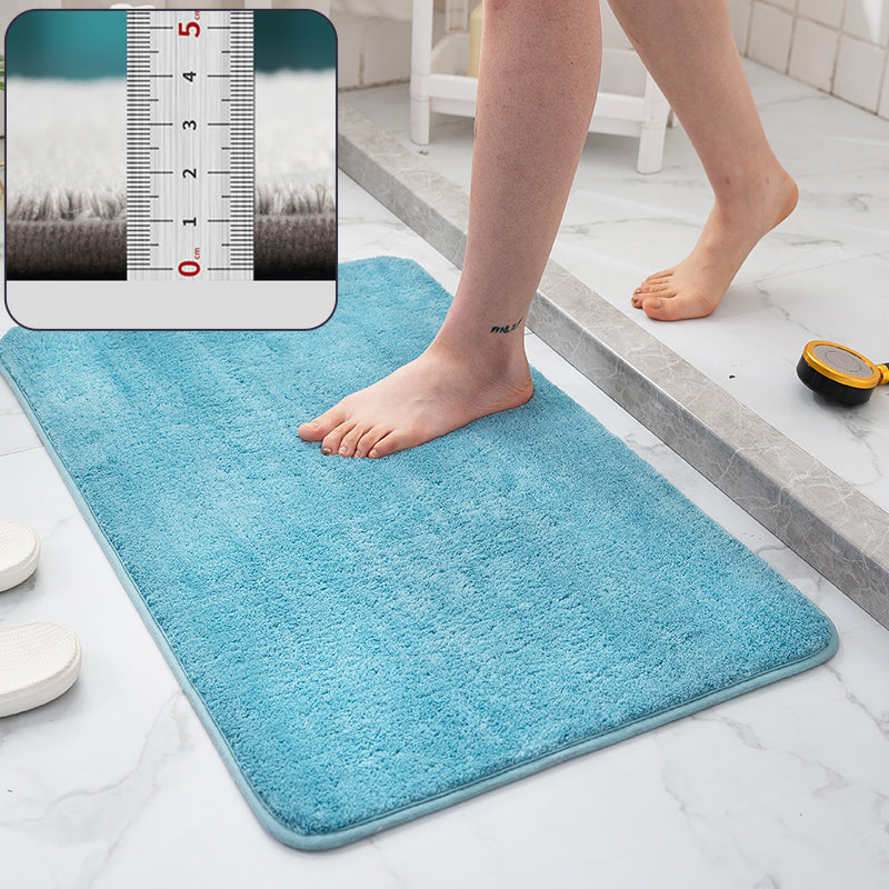 Feblilac Rectangular Solid Short Plush Tufted Bath Mat - view 6