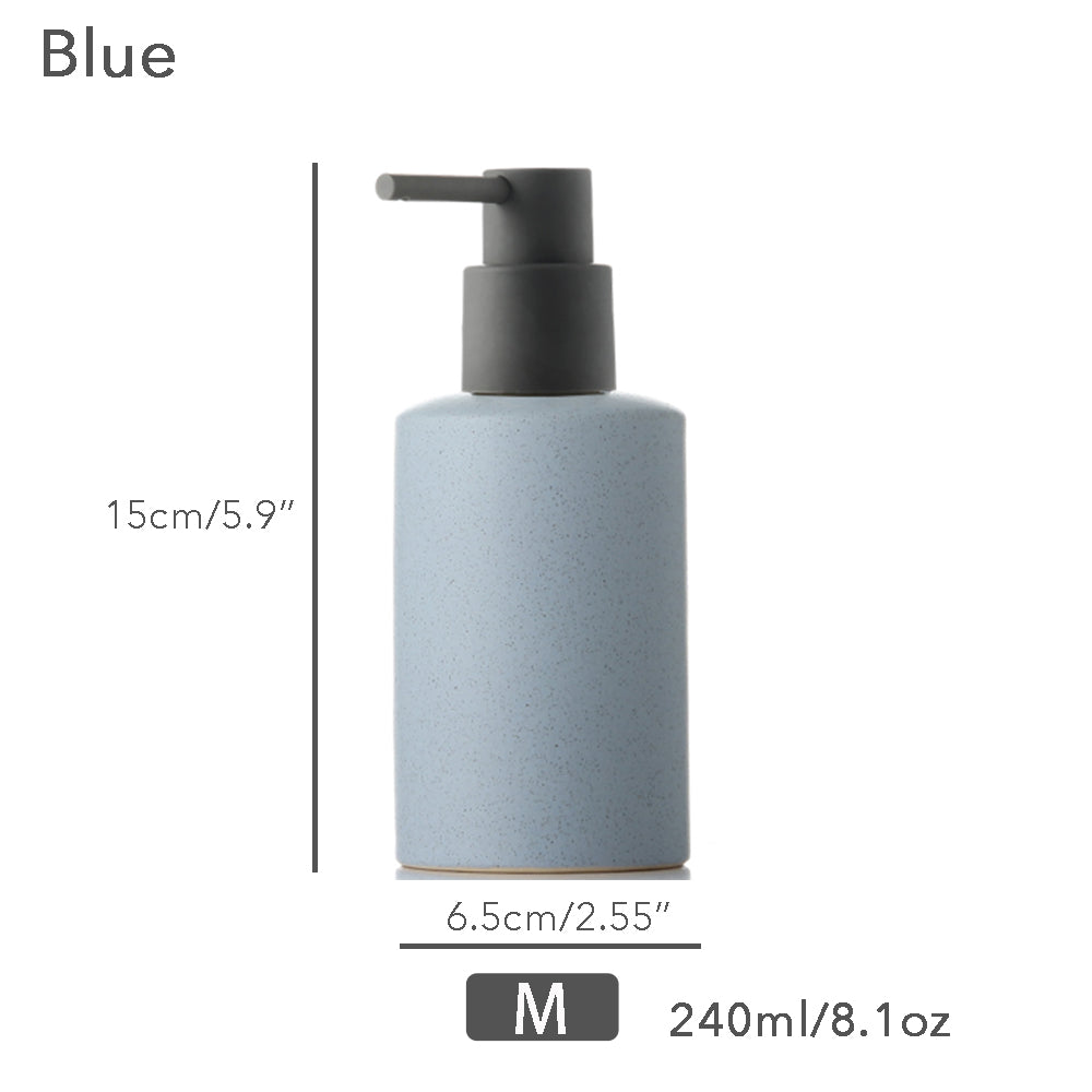 Ceramic Soap Dispenser, Foaming Pump Bathroom Bottle, Simple Design, Refillable Reusable Lotion Pump for Bathroom Kitchen, 240ml/8.1oz