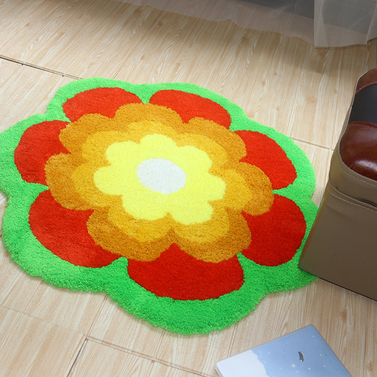 Feblilac Sun Flower Tufted Bathmat