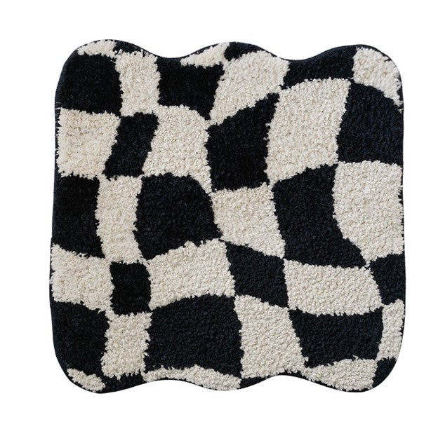 Feblilac Round and Square Deformed Geometrically Latticed Tufted Cushion - view 8