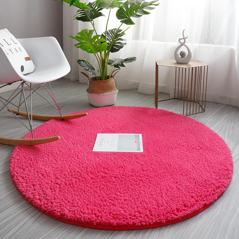 Feblilac Round Solid Thickened Tufted Living Room Carpet, Area mat, Bathmat