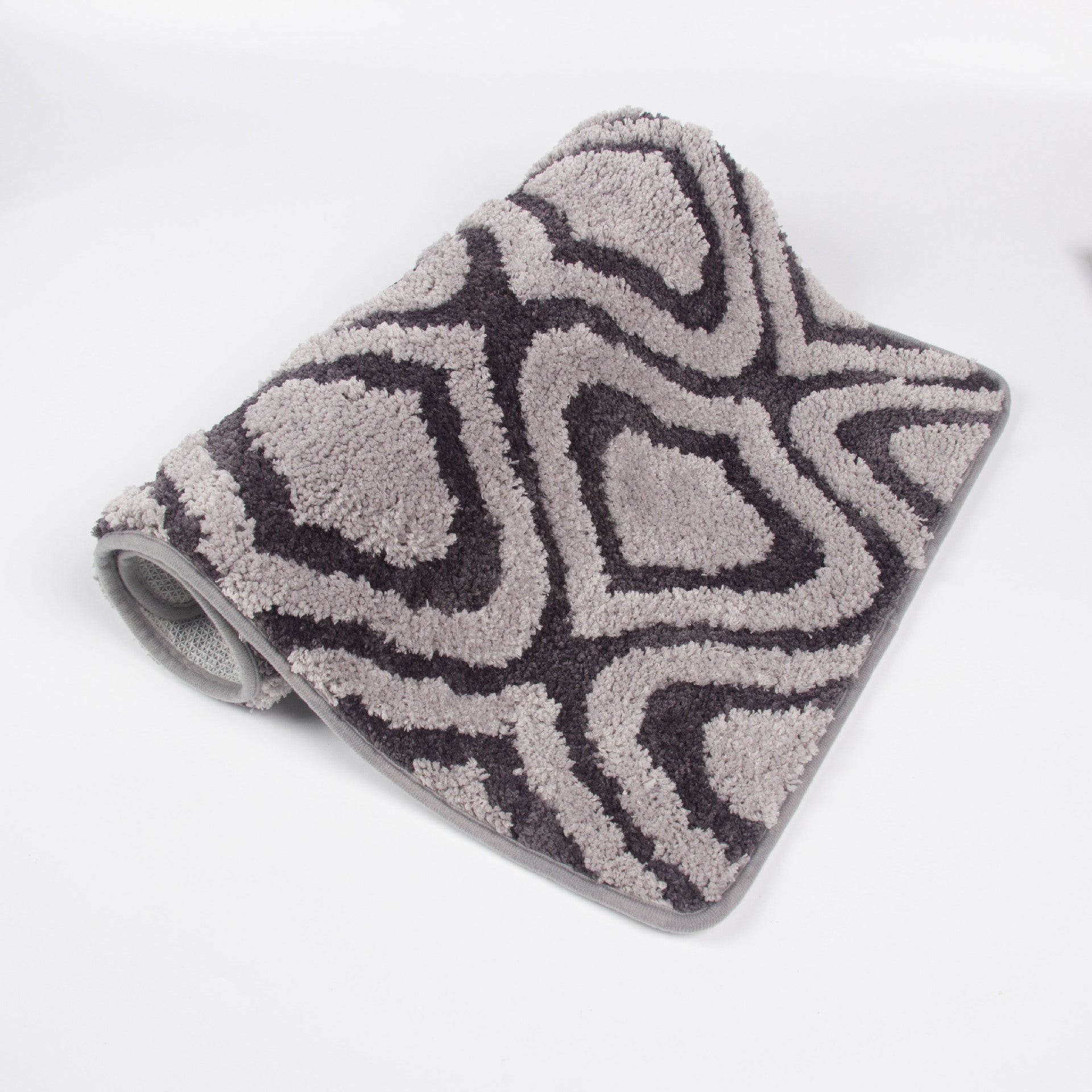 Feblilac Grey Morocco Pattern Ultra Soft Bathroom Rug - Feblilac® Mat