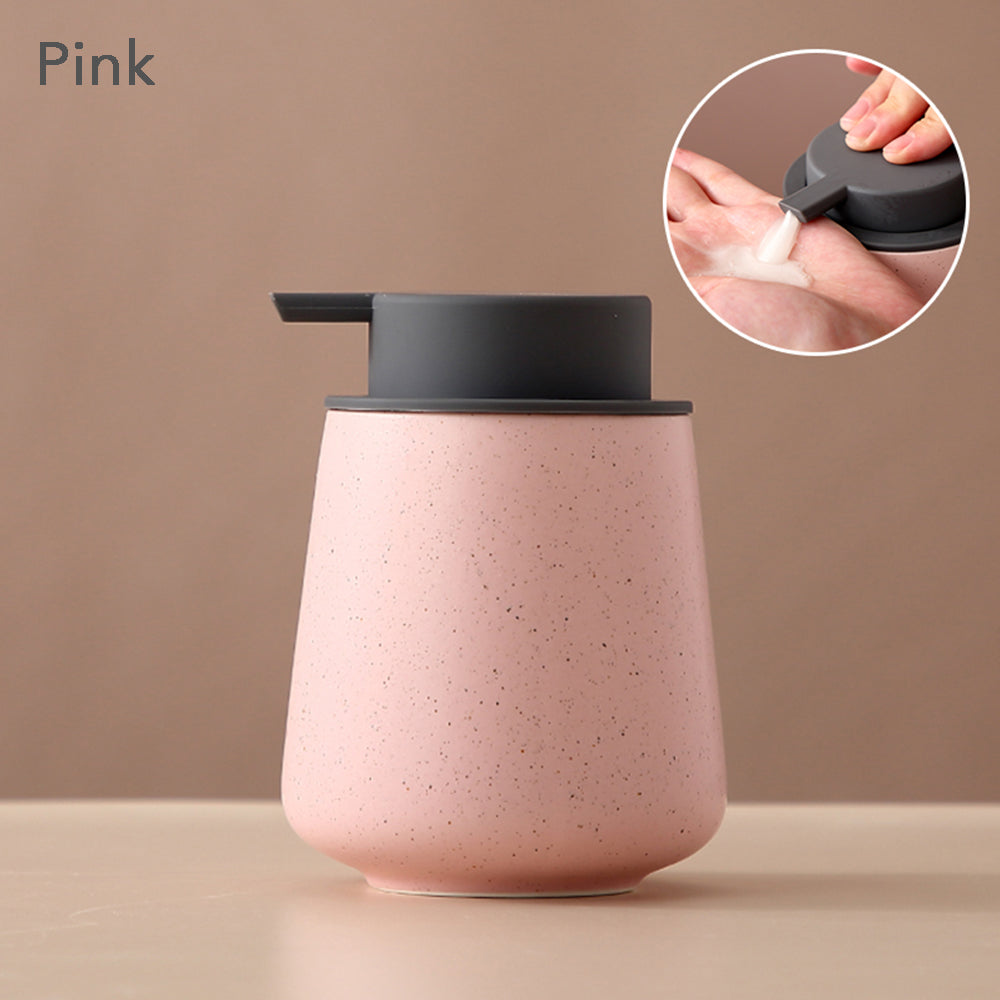 Ceramic Soap Dispenser, Foaming Pump Bathroom Bottle, Simple Design, Refillable Reusable Lotion Pump for Bathr - view 8