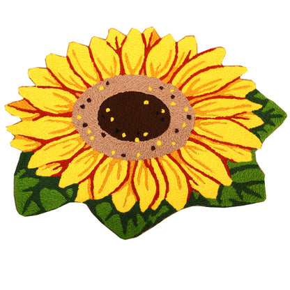 Feblilac Woven Acrylic Fibers Sunflower Door Mat - Feblilac® Mat