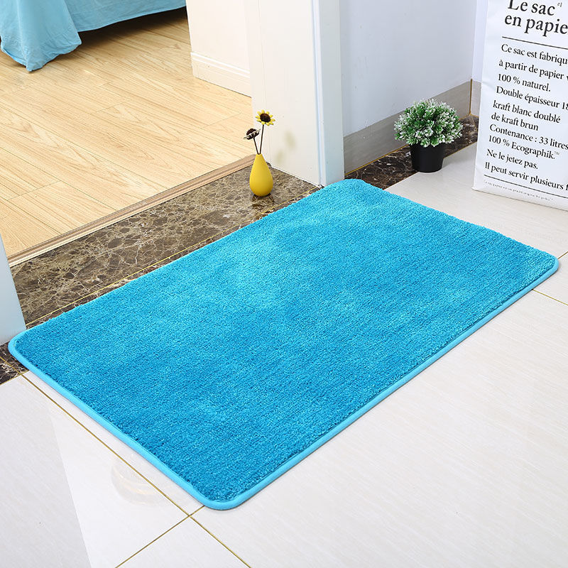 Blue Solid Tufted Bath Mat - Feblilac® Mat