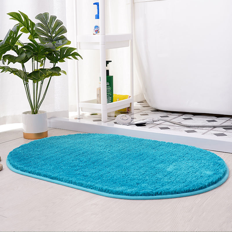 Feblilac Semicircle Solid Beige Tufted Bath Mat - Feblilac® Mat