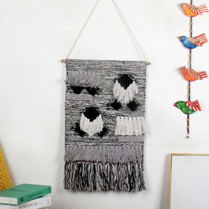 Feblilac Indian Style Tassel Tufted Tapestry