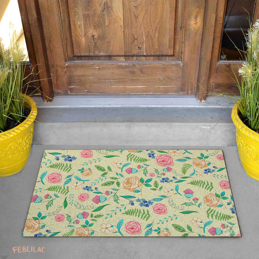 Feblilac The English Garden Door Mat by AmeliaRose Illustrations from UK - view 2