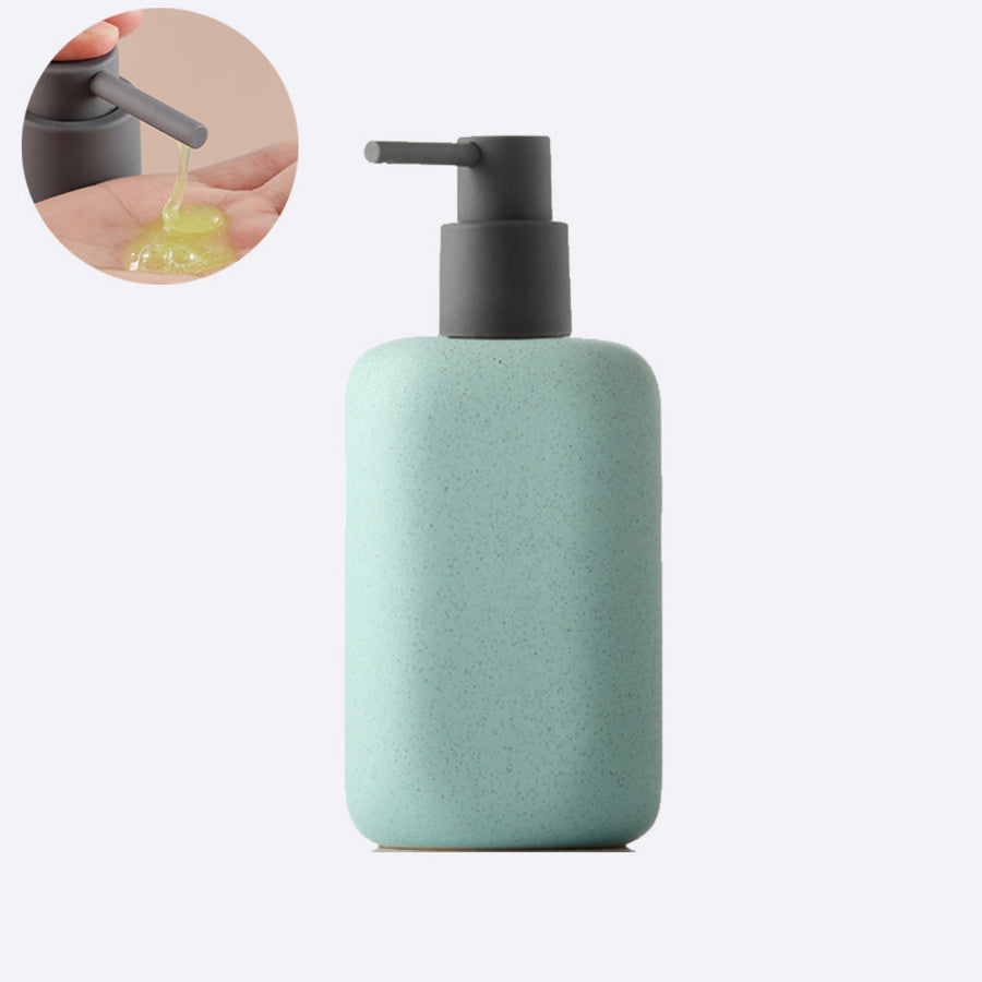 Off-white Ceramic Soap Dispenser, Oval Bathroom Bottle, Simple Design Soap Dispenser, Refillable Reusable Loti - view 2