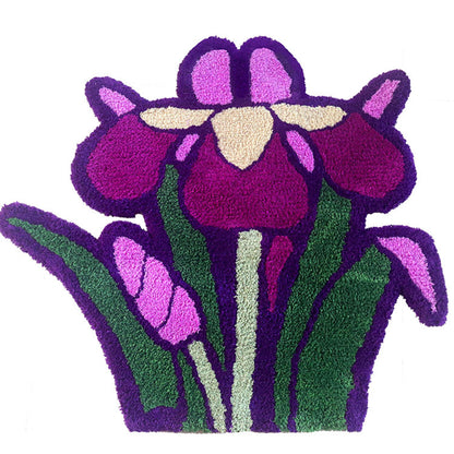 Feblilac Purple Orchid Tufted Bathmat