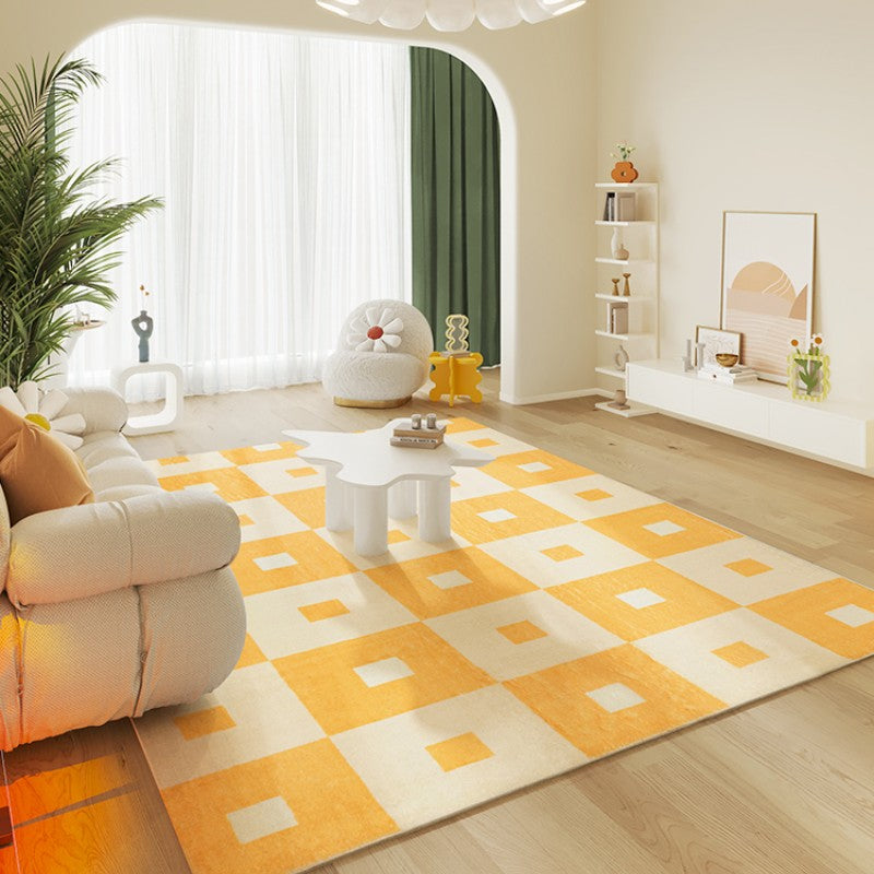 Feblilac Print Modern Minimalist Square Poly Living Room Mat Carpet - view 2