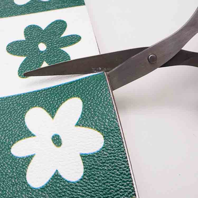 Feblilac Light Green Leaves Foral PVC Leather Kitchen Mat - Feblilac® Mat