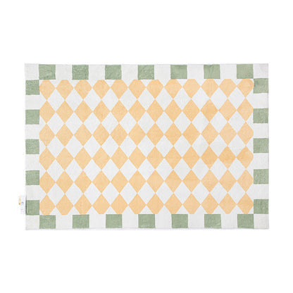 Feblilac Print Modern Minimalist Geometric Pattern Poly Living Room Mat Carpet