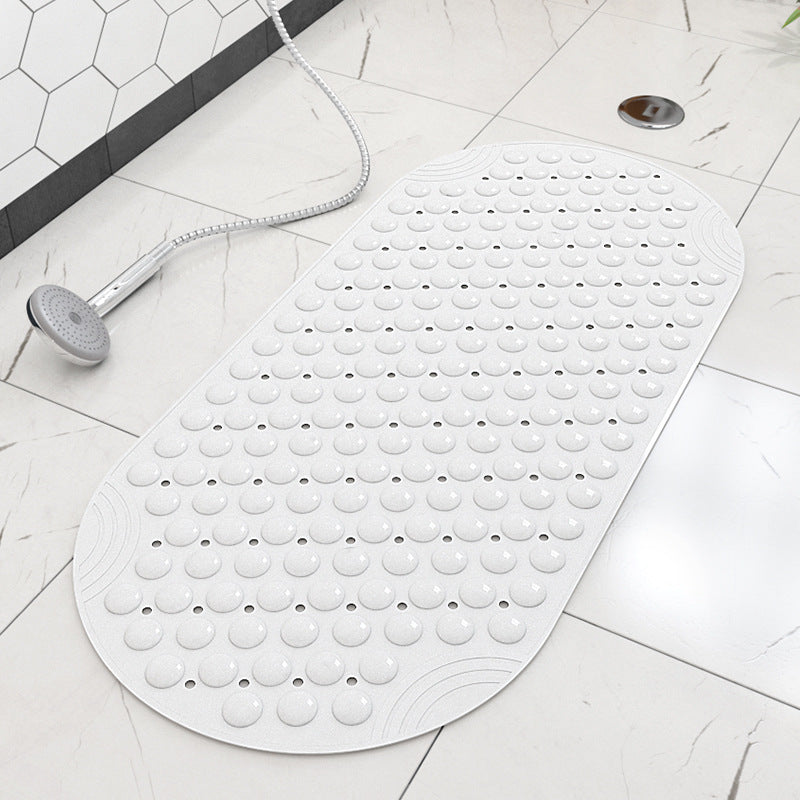 Long Tpe Bathtub Mat With Suction Cups, Drain Holes, Anti-slip