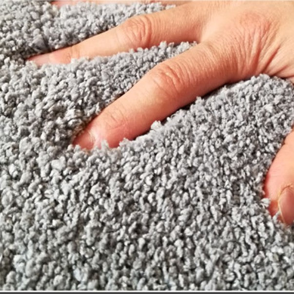 Feblilac Solid Tufted Toilet U-Shaped Floor Bathroom Mat - view 4