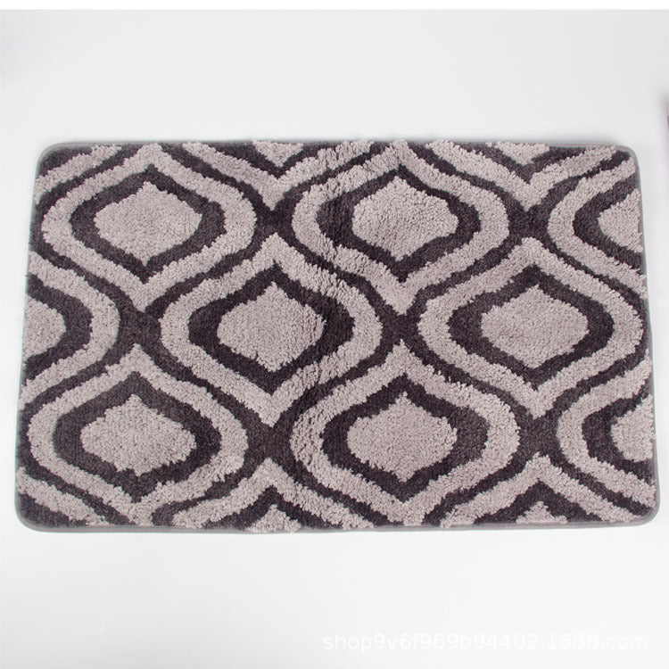 Feblilac Grey Morocco Pattern Ultra Soft Bathroom Rug - Feblilac® Mat