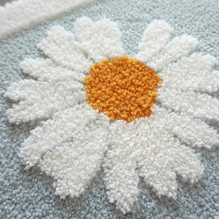 Semicircle Daisy Bathroom Mat - Feblilac® Mat