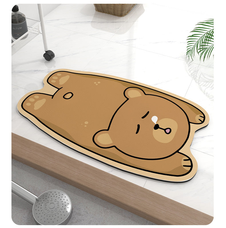 Dog Animal Diatomaceous Earth Bathroom Mat - Feblilac® Mat