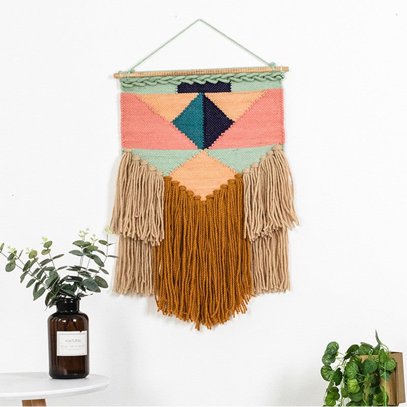 Feblilac Northern Europe Style Tassel Tufted Tapestry