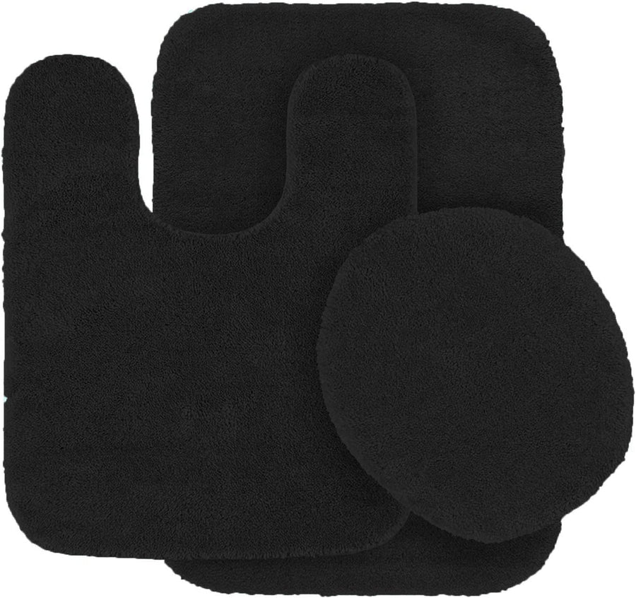 Soft 3 pc Solid Bathroom Mat Set - view 2