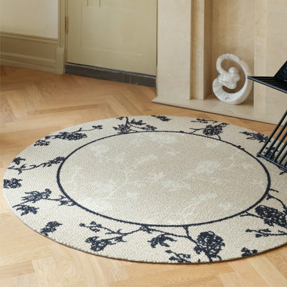 Feblilac Round Secret Garden Living Room Wool Carpet