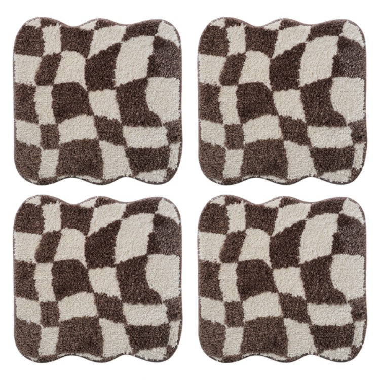 Feblilac Round and Square Deformed Geometrically Latticed Tufted Cushion - view 10