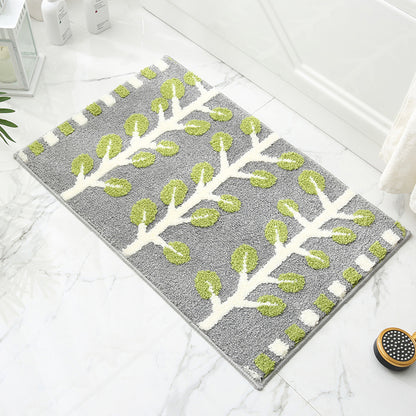 Feblilac Yellow and Green Leaves Rows of Trees Bath Mat - Feblilac® Mat