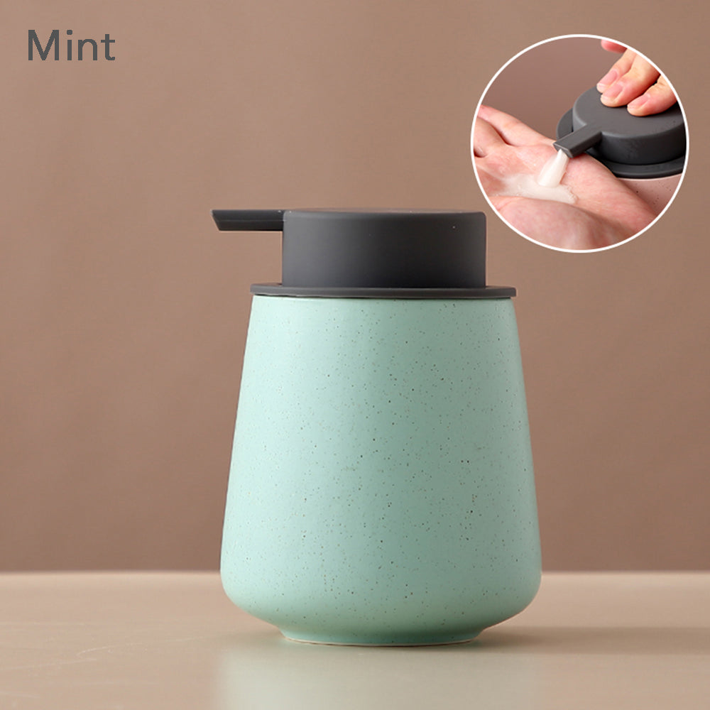 Ceramic Soap Dispenser, Foaming Pump Bathroom Bottle, Simple Design, Refillable Reusable Lotion Pump for Bathr - view 6