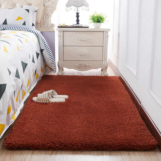 Feblilac Solid Brown Tufted Living Room Carpet Bedroom Mat