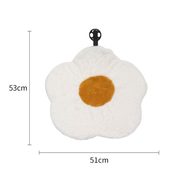 Feblilac Plumeria Plush Cushion Backrest Cushion