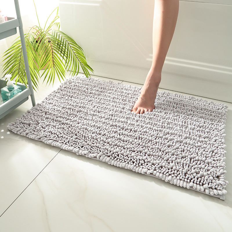 Feblilac Solid Large Particles Plush Chenille Bath Mat - view 7