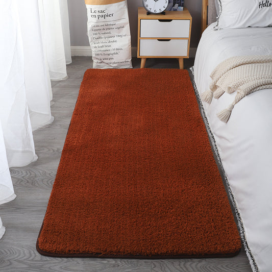 Feblilac Rectangular Solid Brown Thickened Tufted Bath Mat