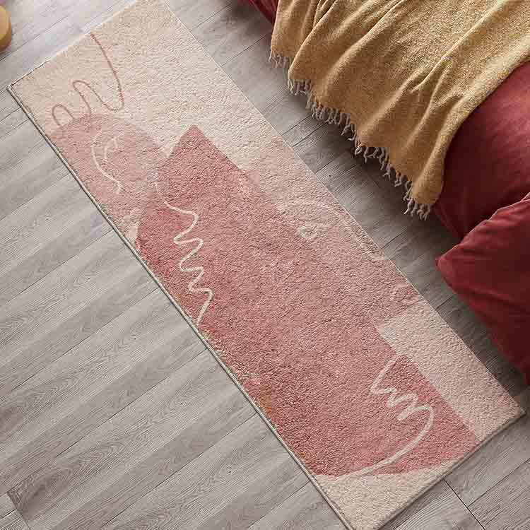 Abstract Pink Geometric and Line Creative Bedroom Mat - Feblilac® Mat