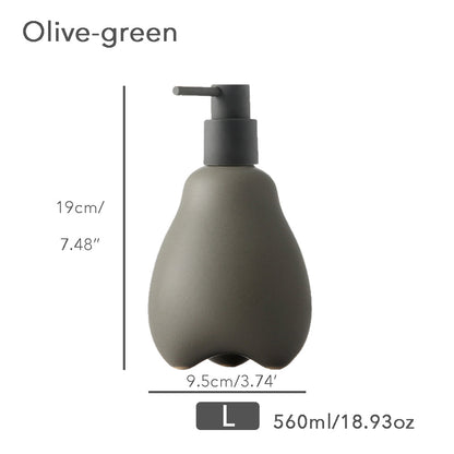 Mint Ceramic Soap Dispenser, Liquid Bathroom Bottle, Simple Design, Refillable Reusable Lotion Pump for Bathroom Kitchen, 560ml/18.93oz