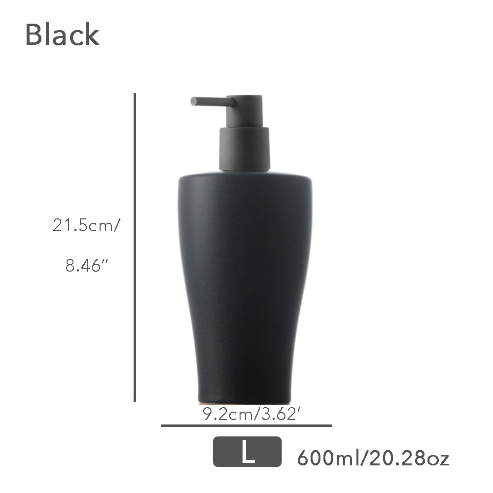 Off white Ceramic Soap Dispenser, Liquid Bathroom Bottle, Simple Design, Refillable Reusable Lotion Pump for B - view 8