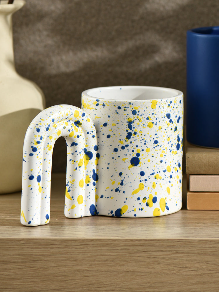 Nordic Style Ceramic Mug, Splashing Ink Style Cup