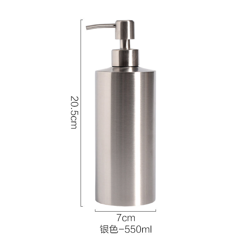 Nordic 304 stainless steel lotion bottle sub-bottling bathroom metal press bottle shower gel hand sanitizer bo - view 11