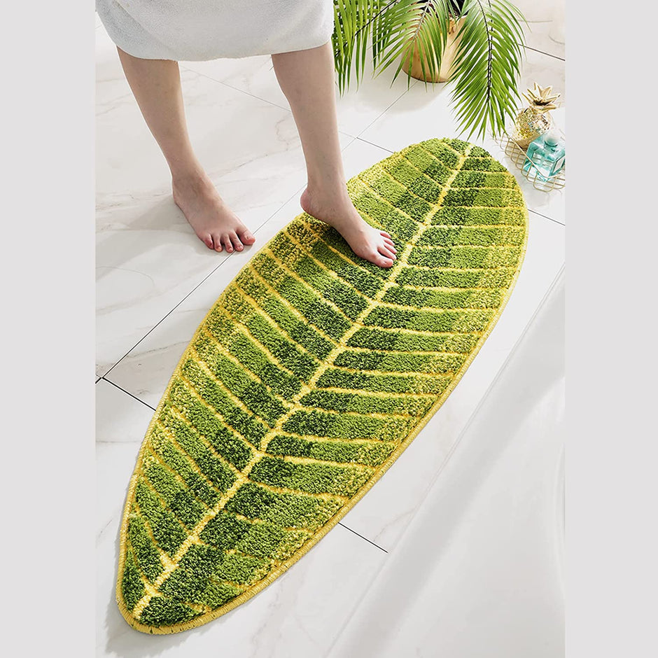 Green Leaf Bath Mat Feblilac® Mat