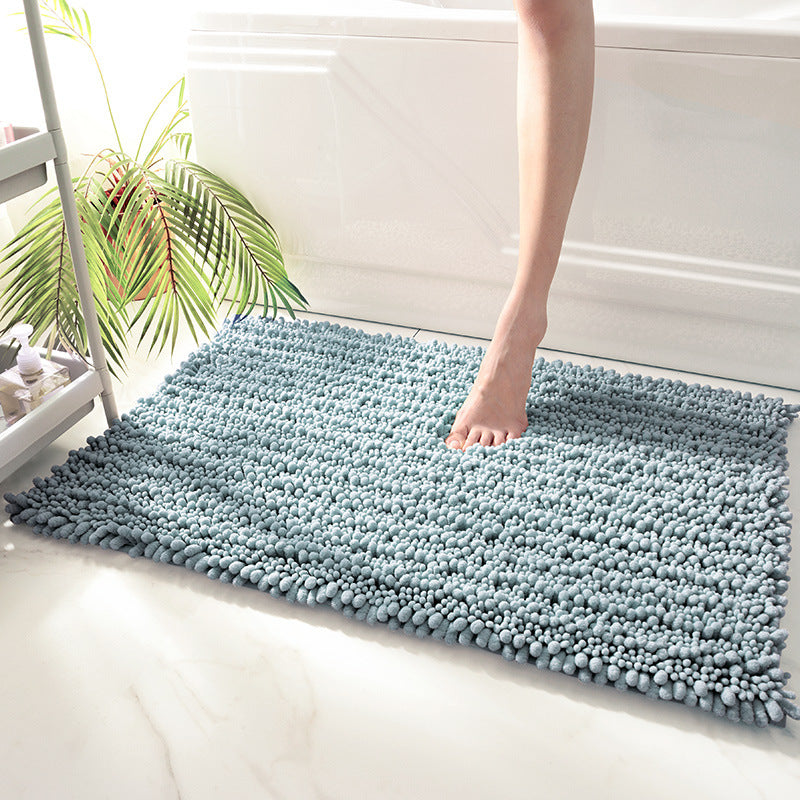 Feblilac Solid Large Particles Plush Chenille Bath Mat - view 8