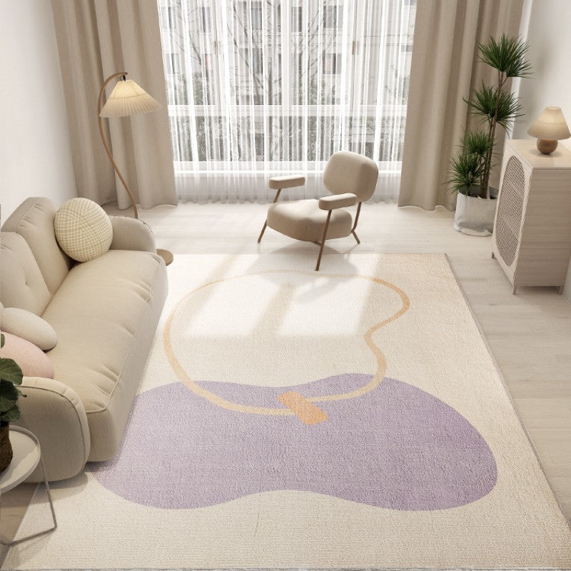 Feblilac Print Geometric Pattern Poly Living Room Mat Carpet - view 3