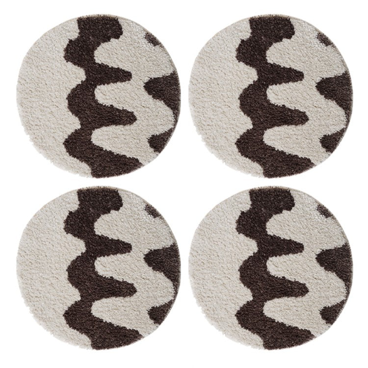 Feblilac Round and Square Deformed Geometrically Latticed Tufted Cushion - view 11