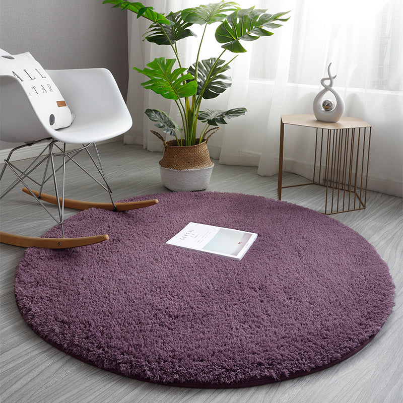 Feblilac Round Solid Thickened Tufted Living Room Carpet, Area mat, Bathmat