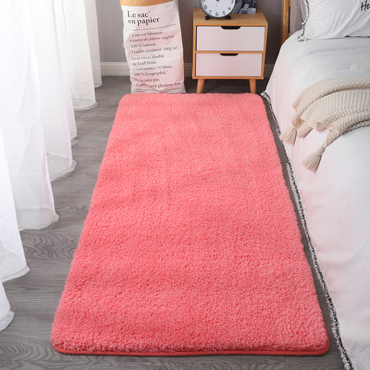 Feblilac Rectangular Solid Pink Thickened Tufted Bath Mat