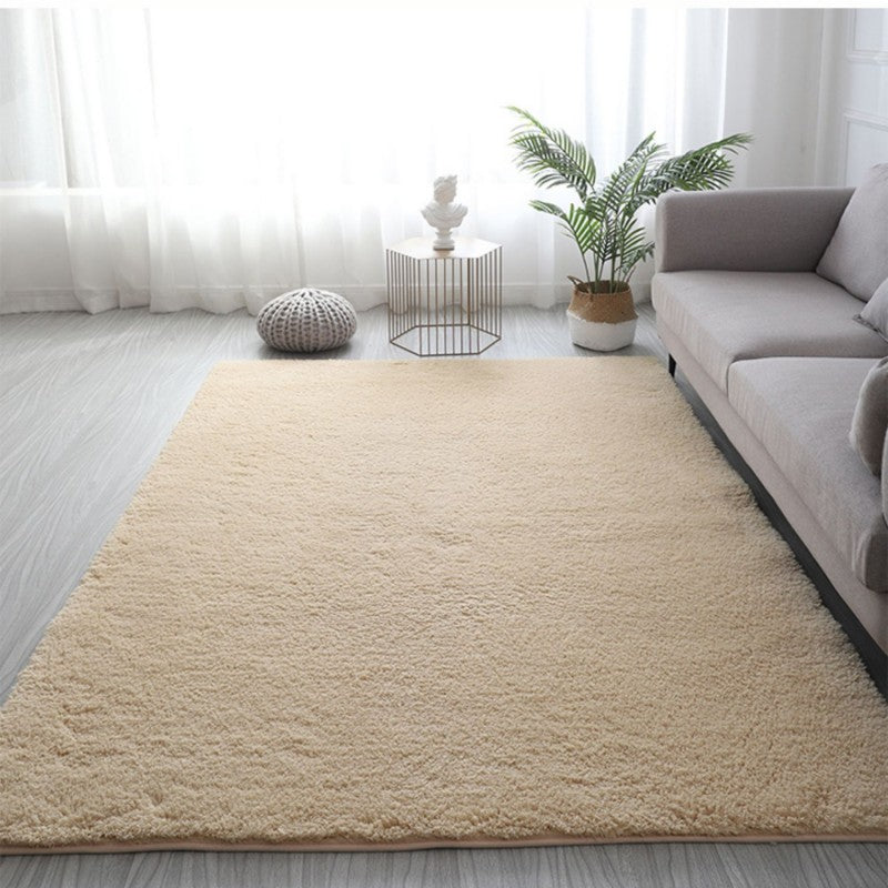Feblilac Rectangular Solid Light Camel Thickened Tufted Bath Mat - view 2